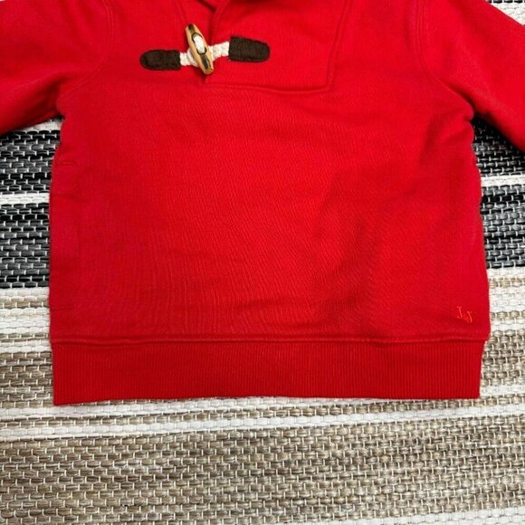 Janie And Jack Boys Sweatshirt Cozy Shawl Collar Pullover Holiday Red 3-6 Months - Picture 3 of 9